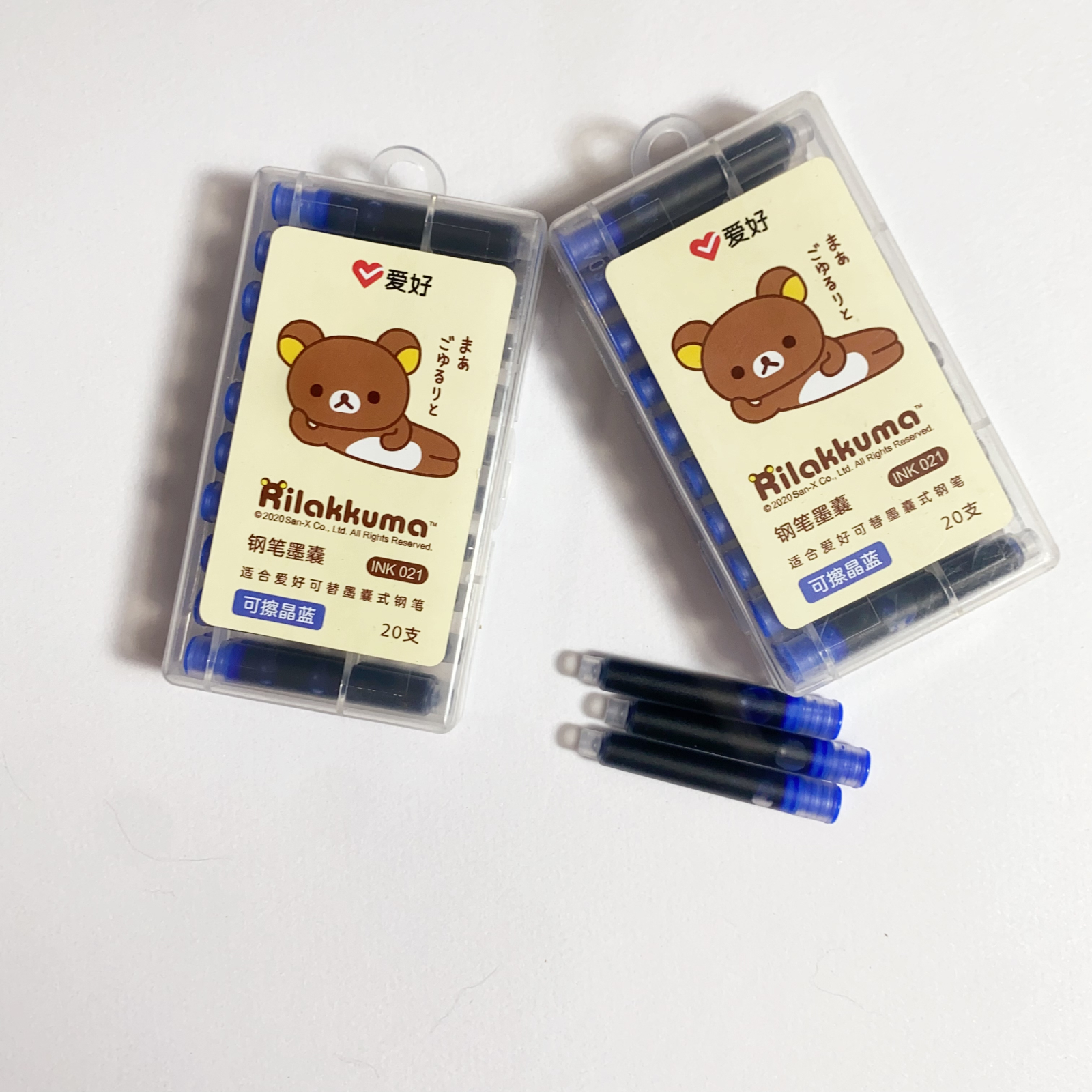 爱好INK021墨囊晶蓝20支